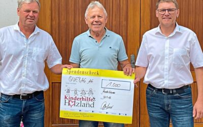 Quebag AG spendet für Kinderhilfe Holzland