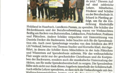 Weihnachtliche Spendenaktion